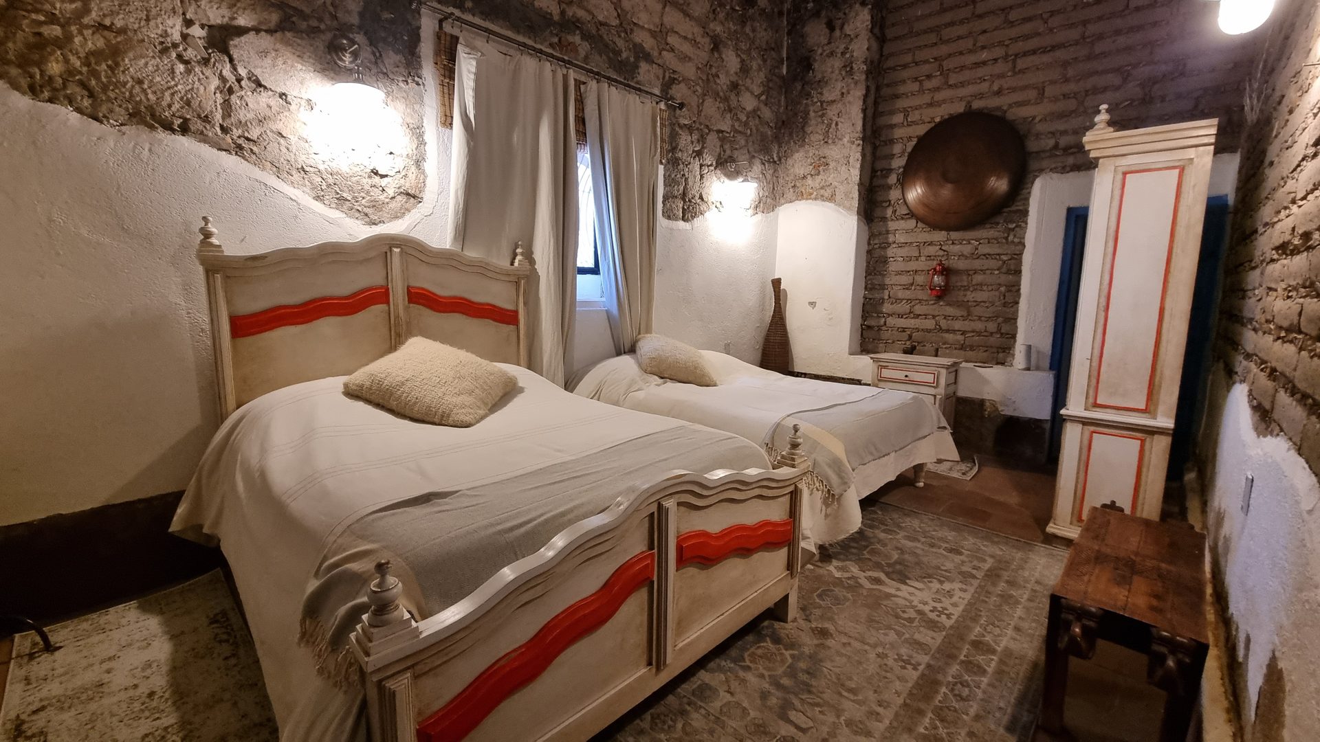 Habitación con dos camas en Casa Principal de Hacienda Cerro Prieto
